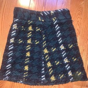 TOPSHOP PLAID WOOL SKIRT SIZE SMALL